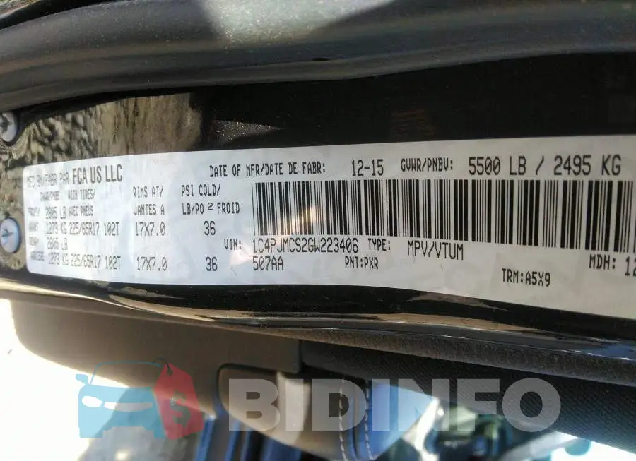 1C4PJMCS2GW223406 Photo# 9
