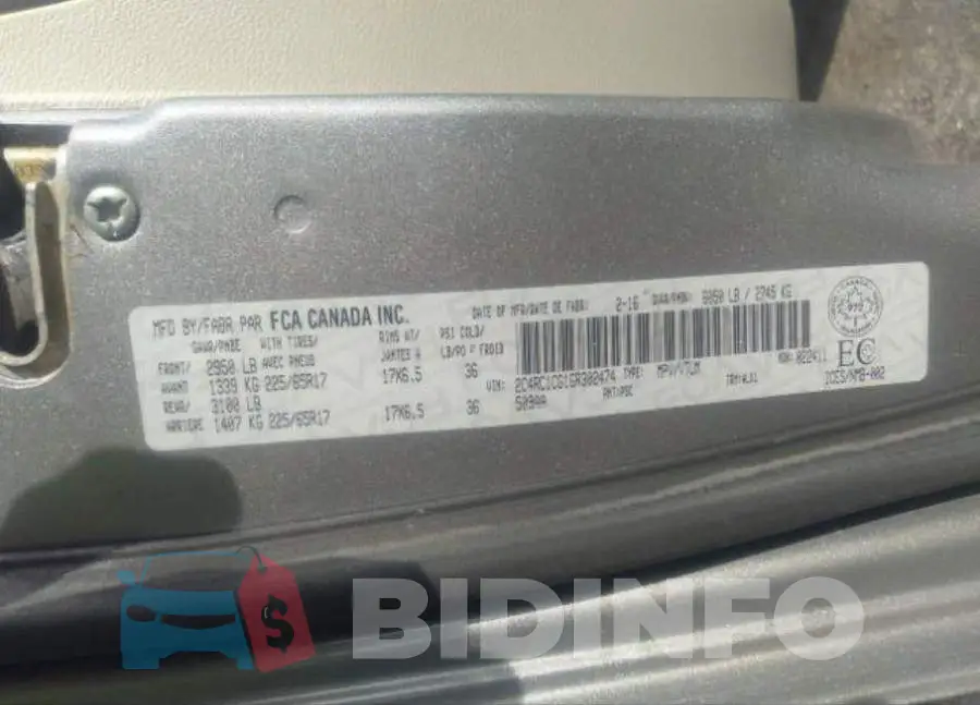 2C4RC1CG1GR302474 Photo# 10