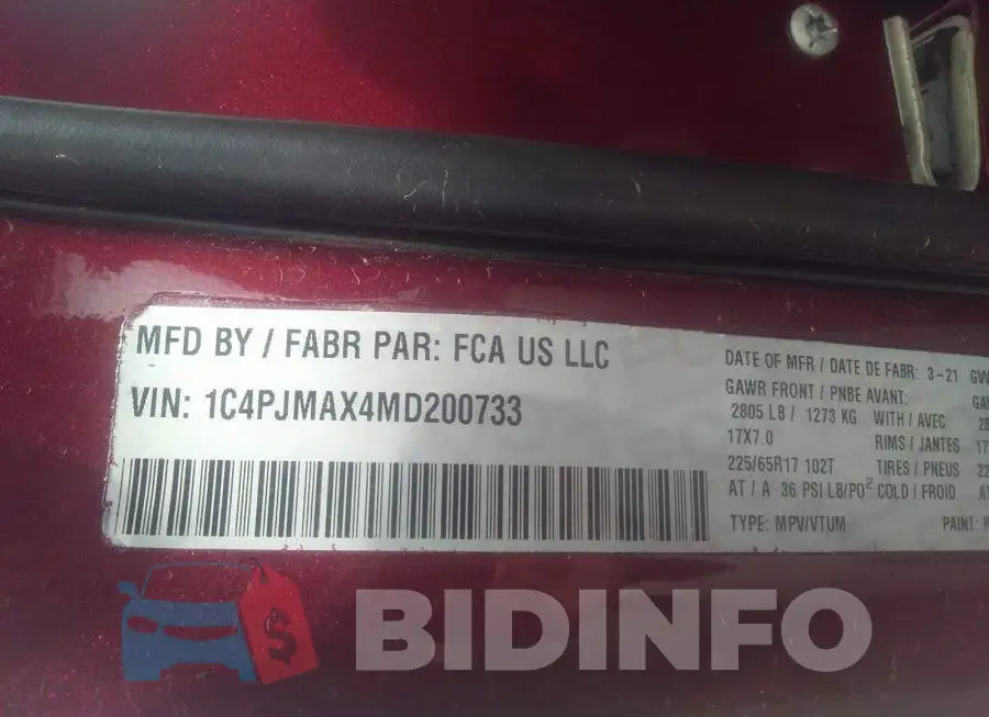 1C4PJMAX4MD200733 Photo# 9