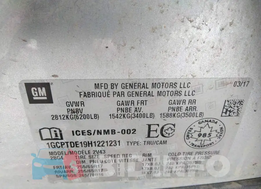 1GCPTDE19H1221231 Photo# 9