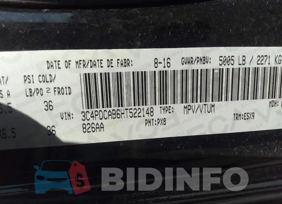 3C4PDCAB6HT522148 Photo# 9