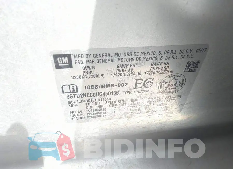 3GTU2NEC0HG450136 Photo# 9