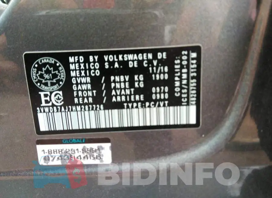 3VWDB7AJ7HM287726 Photo# 9