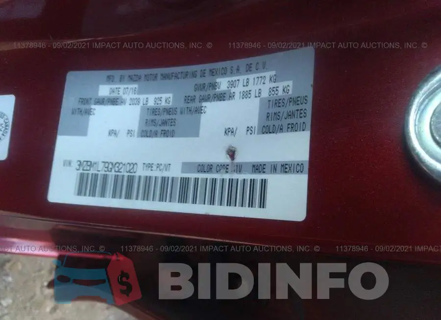 3MZBM1L79GM321020 Photo# 9