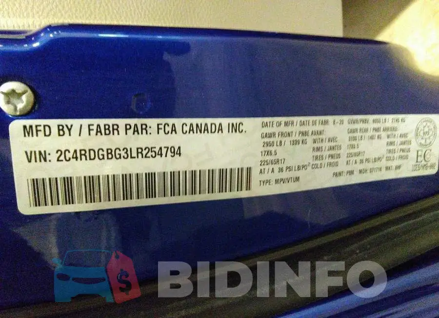 2C4RDGBG3LR254794 Photo# 9
