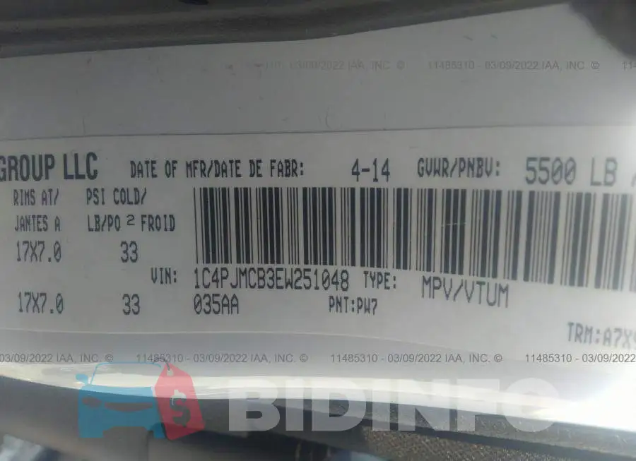 1C4PJMCB3EW251048 Photo# 9
