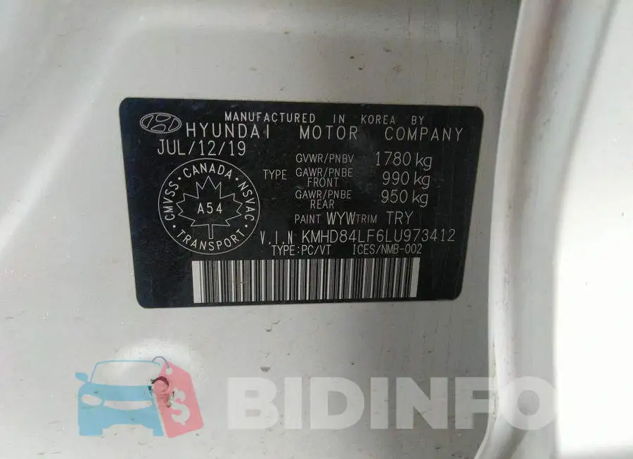 KMHD84LF6LU973412 Photo# 9