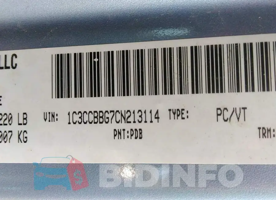 1C3CCBBG7CN213114 Photo# 9