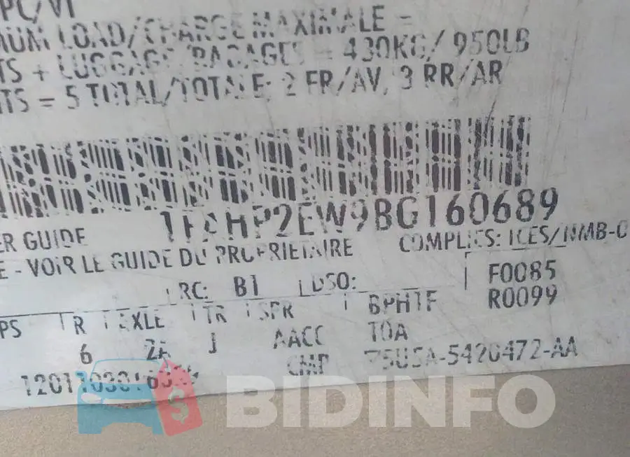 1FAHP2EW9BG160689 Photo# 9