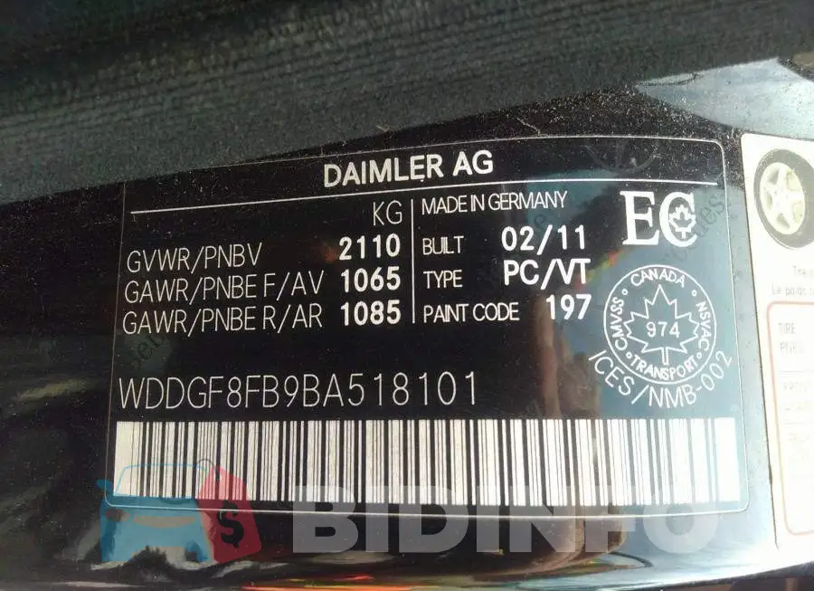 WDDGF8FB9BA518101 Photo# 9