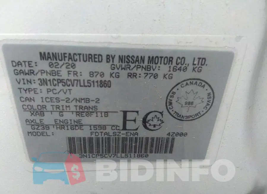 3N1CP5CV7LL511860 Photo# 9