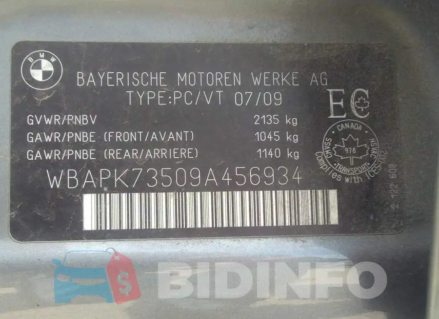 WBAPK73509A456934 Photo# 9