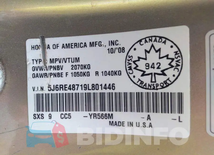 5J6RE48719L801446 Photo# 9