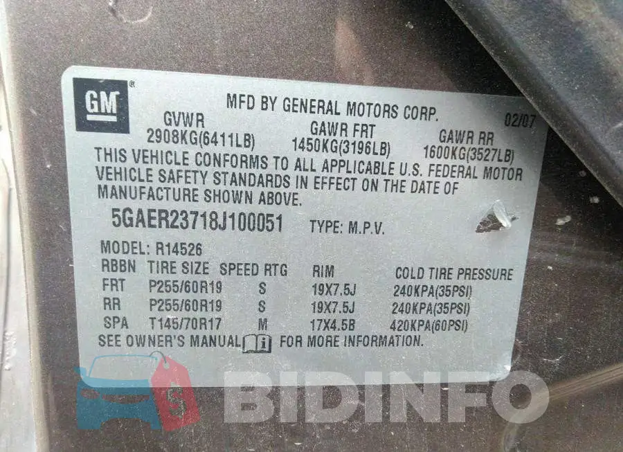 5GAER23718J100051 Photo# 9