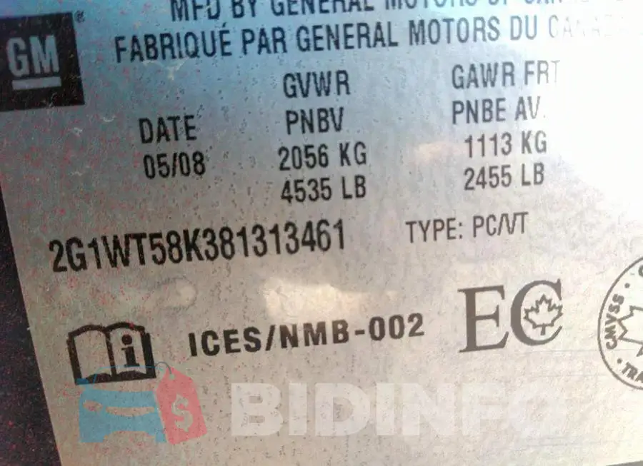 2G1WT58K381313461 Photo# 9