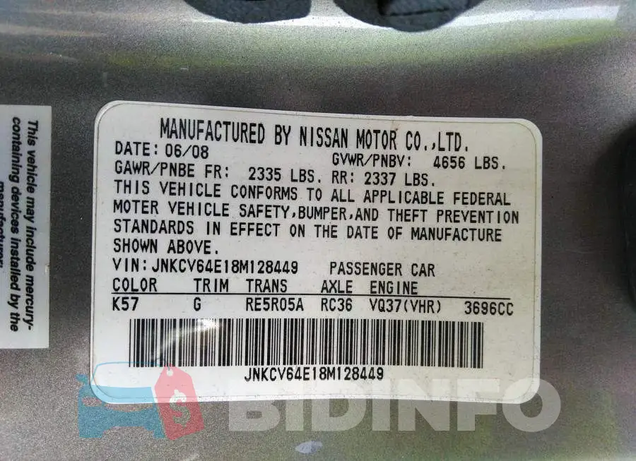 JNKCV64E18M128449 Photo# 9