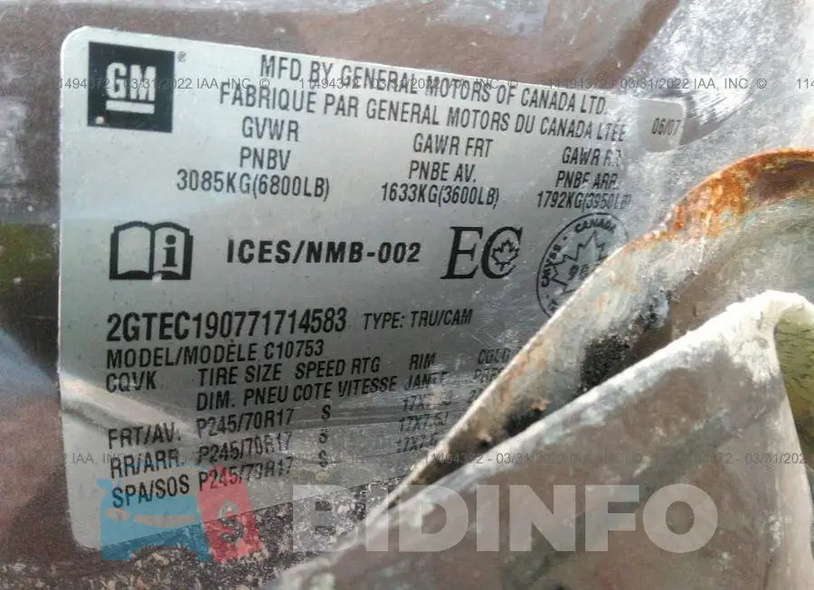 2GTEC190771714583 Photo# 9