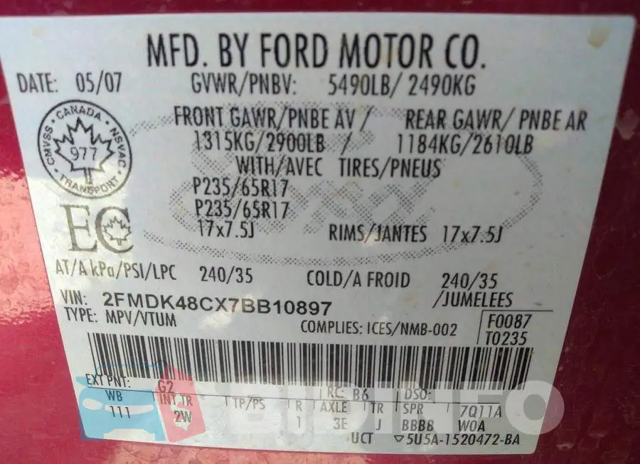 2FMDK48CX7BB10897 Photo# 9