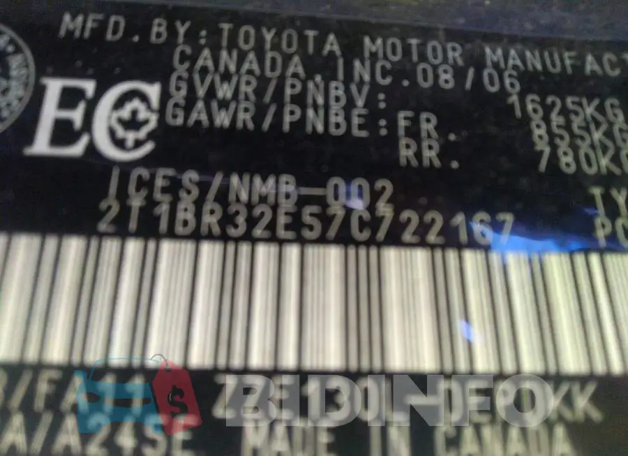 2T1BR32E57C722167 Photo# 9