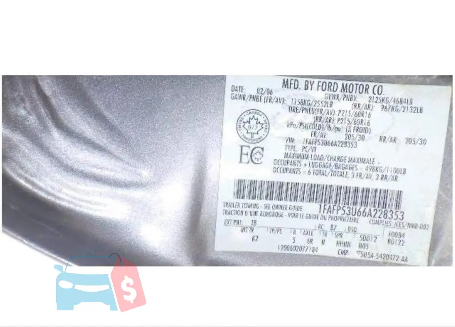 1FAFP53U66A228353 Photo# 9