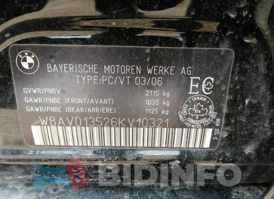 WBAVD13526KV10321 Photo# 9