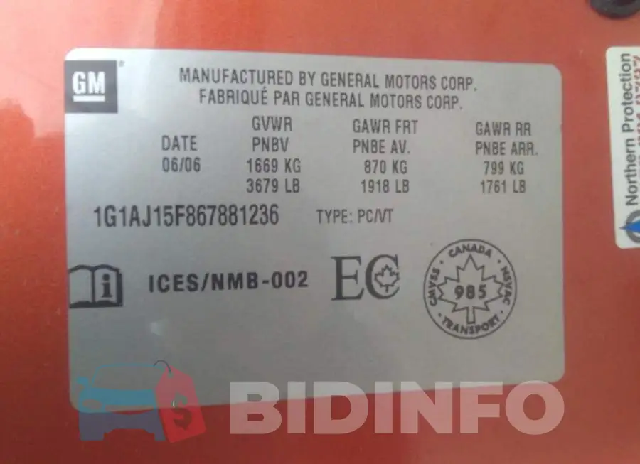 1G1AJ15F867881236 Photo# 9