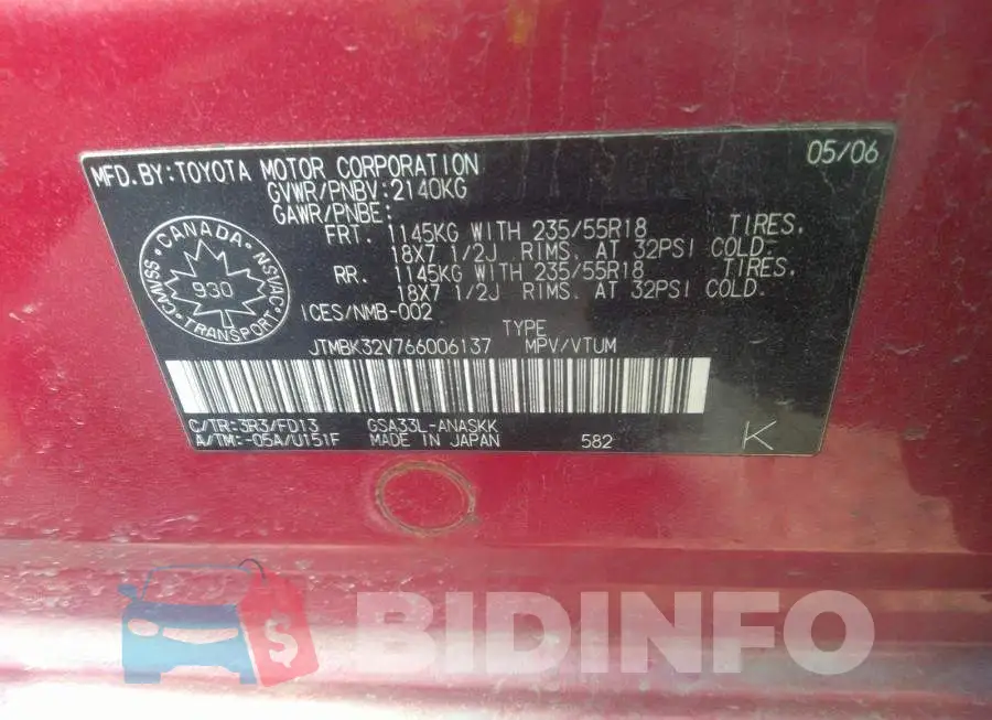 JTMBK32V766006137 Photo# 9