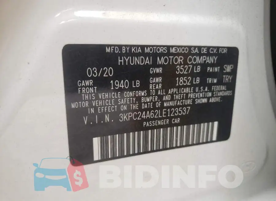 3KPC24A62LE123537 Photo# 10