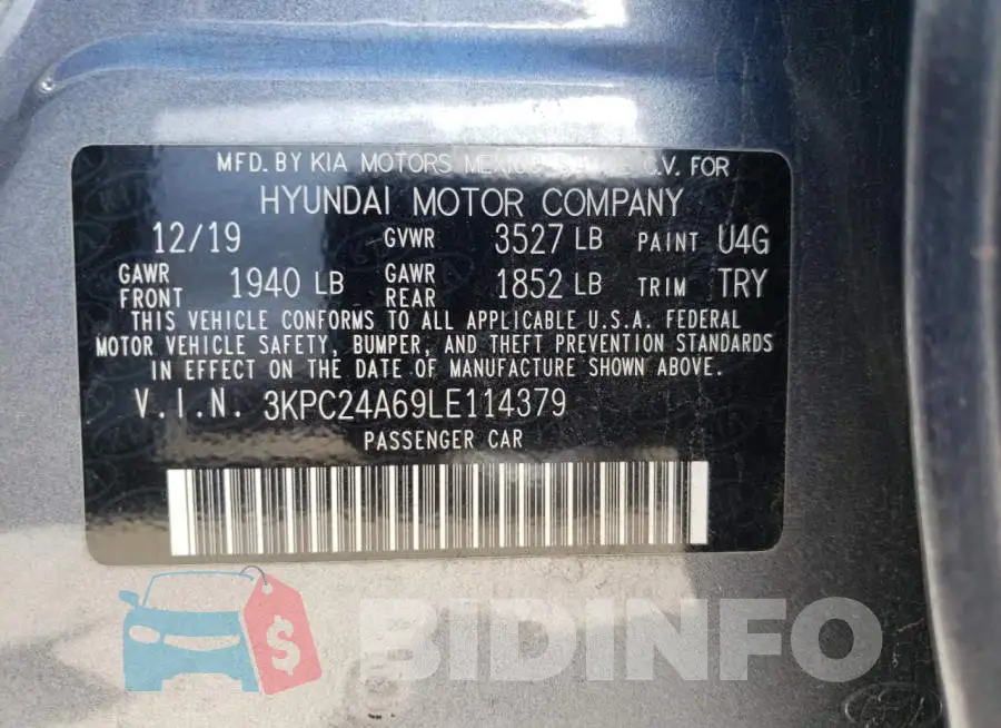 3KPC24A69LE114379 Photo# 10