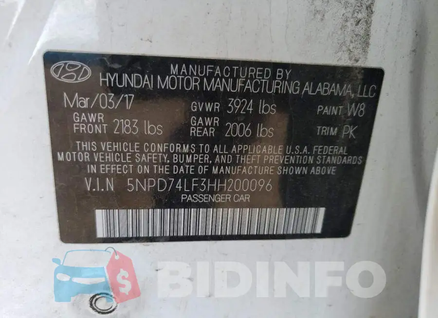 5NPD74LF3HH200096 Photo# 10