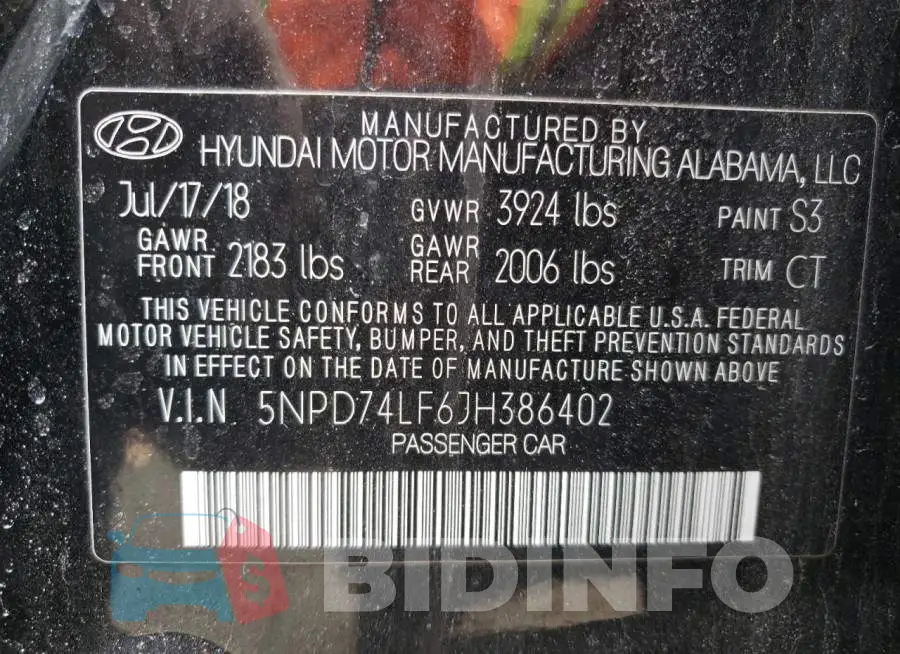 5NPD74LF6JH386402 Photo# 10