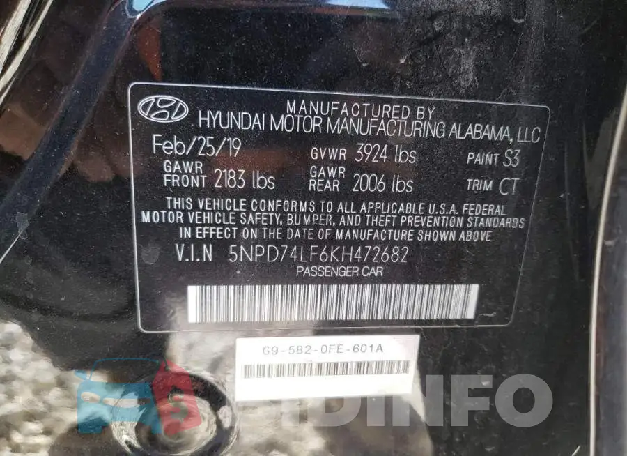 5NPD74LF6KH472682 Photo# 10