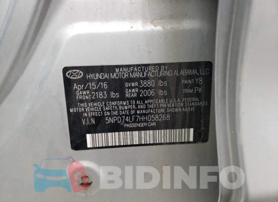 5NPD74LF7HH058268 Photo# 10
