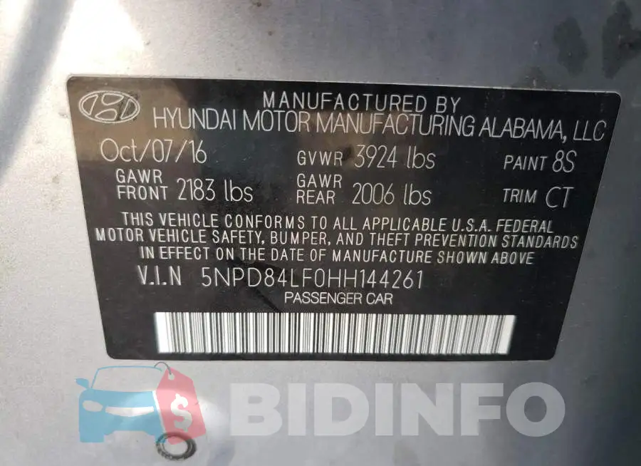 5NPD84LF0HH144261 Photo# 10