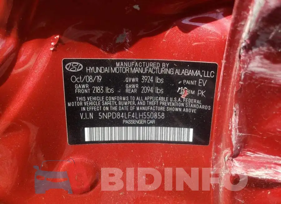 5NPD84LF4LH550858 Photo# 10