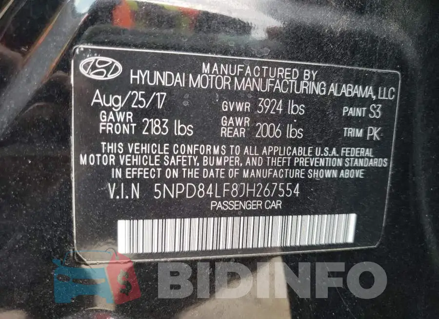 5NPD84LF8JH267554 Photo# 10