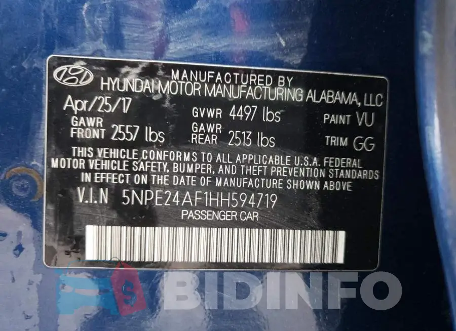 5NPE24AF1HH594719 Photo# 10
