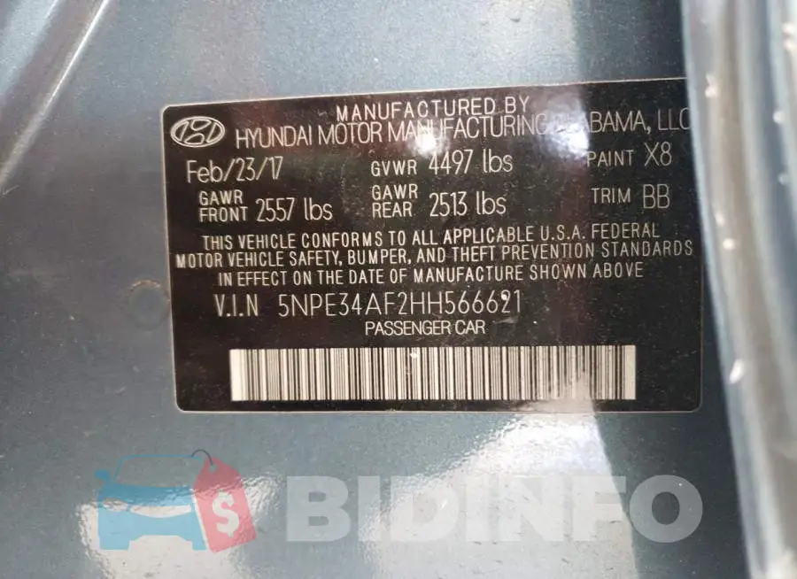 5NPE34AF2HH566621 Photo# 10