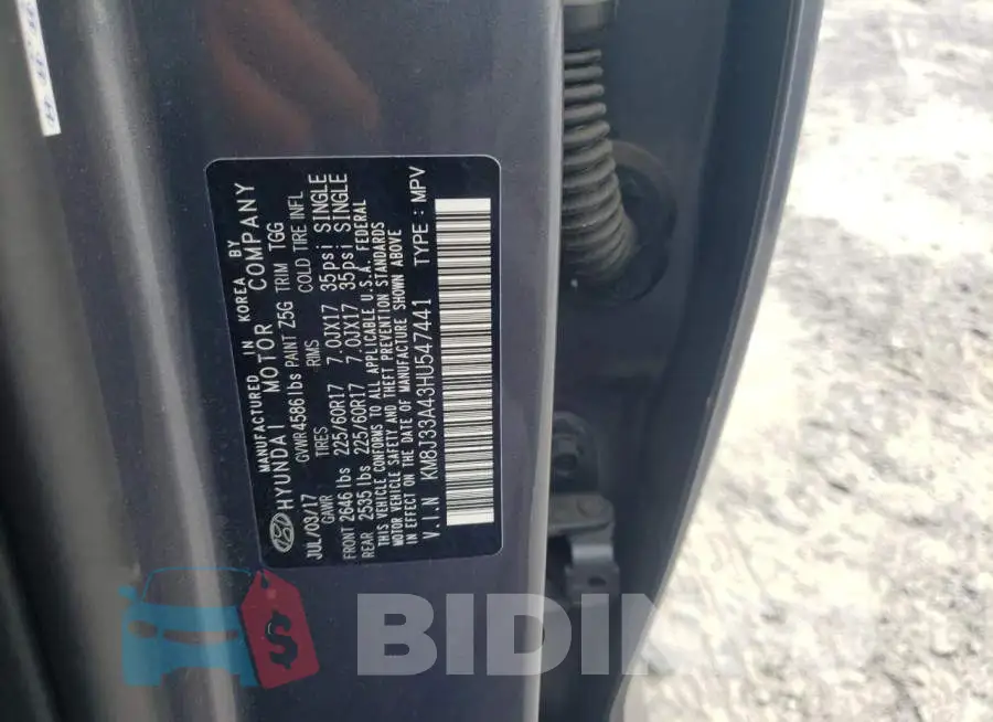 KM8J33A43HU547441 Photo# 10