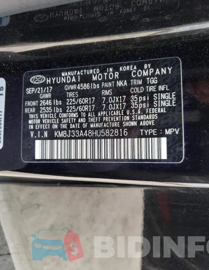 KM8J33A48HU582816 Photo# 10
