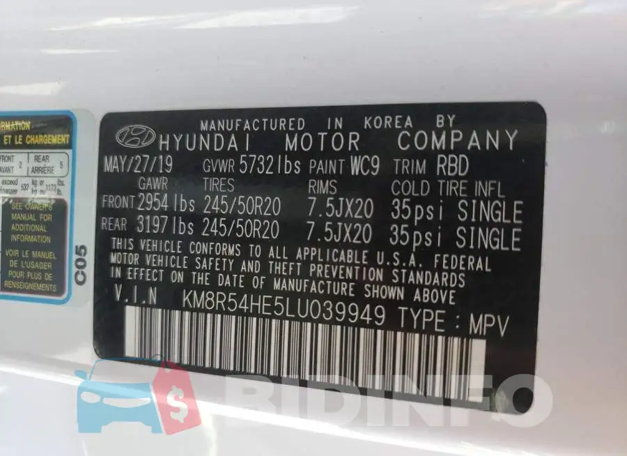 KM8R54HE5LU039949 Photo# 10