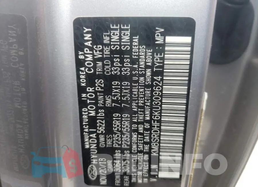 KM8SRDHF6KU309624 Photo# 10