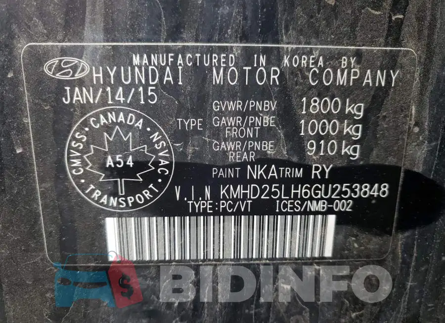 KMHD25LH6GU253848 Photo# 10