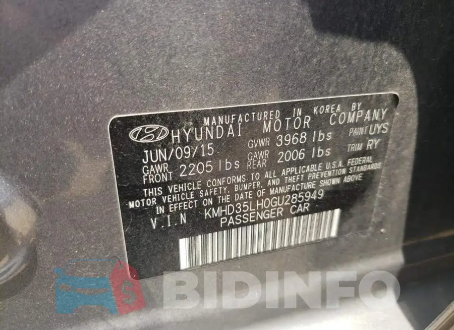 KMHD35LH0GU285949 Photo# 10