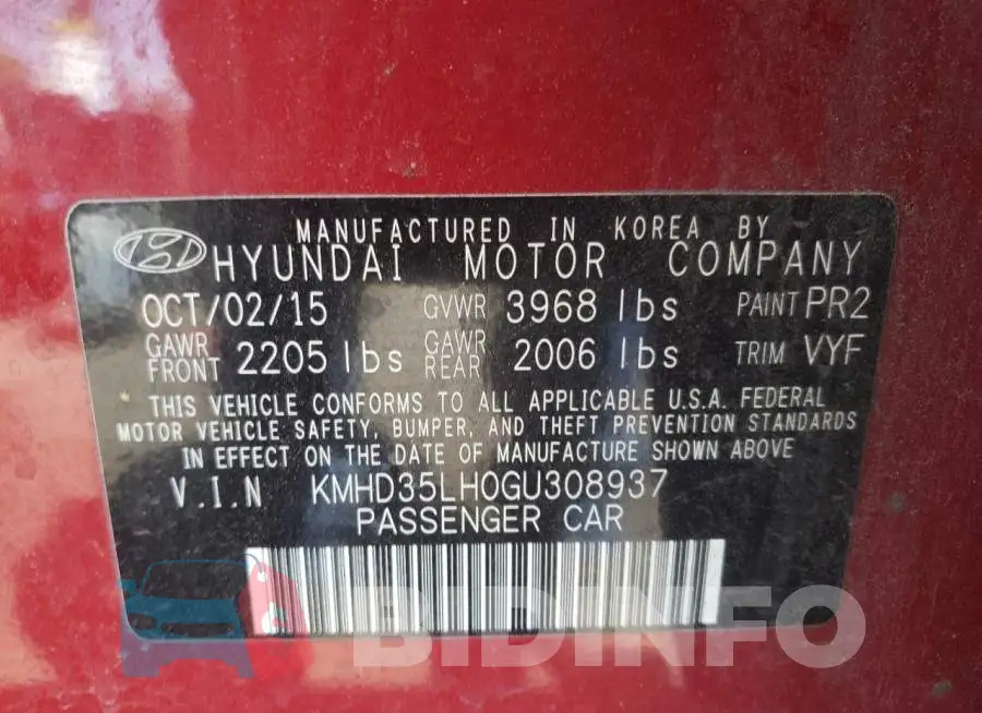 KMHD35LH0GU308937 Photo# 10