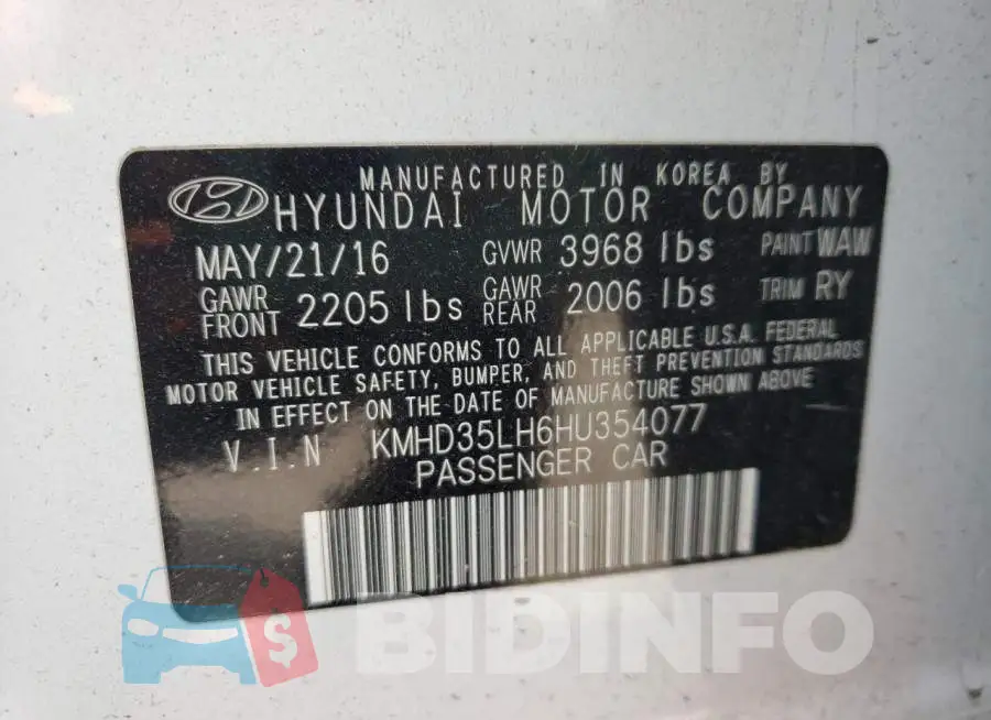 KMHD35LH6HU354077 Photo# 10