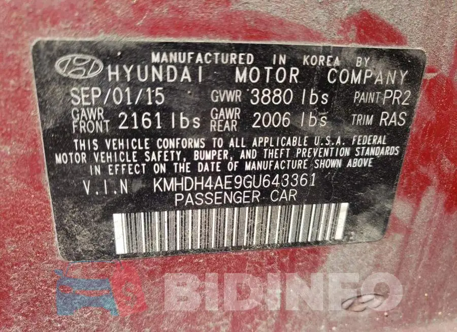 KMHDH4AE9GU643361 Photo# 10
