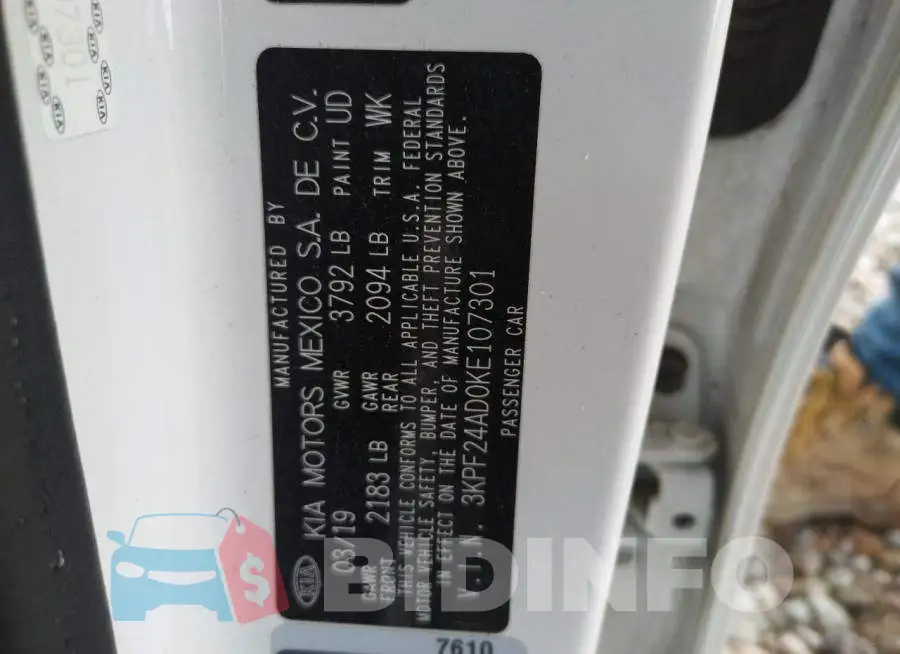 3KPF24AD0KE107301 Photo# 10