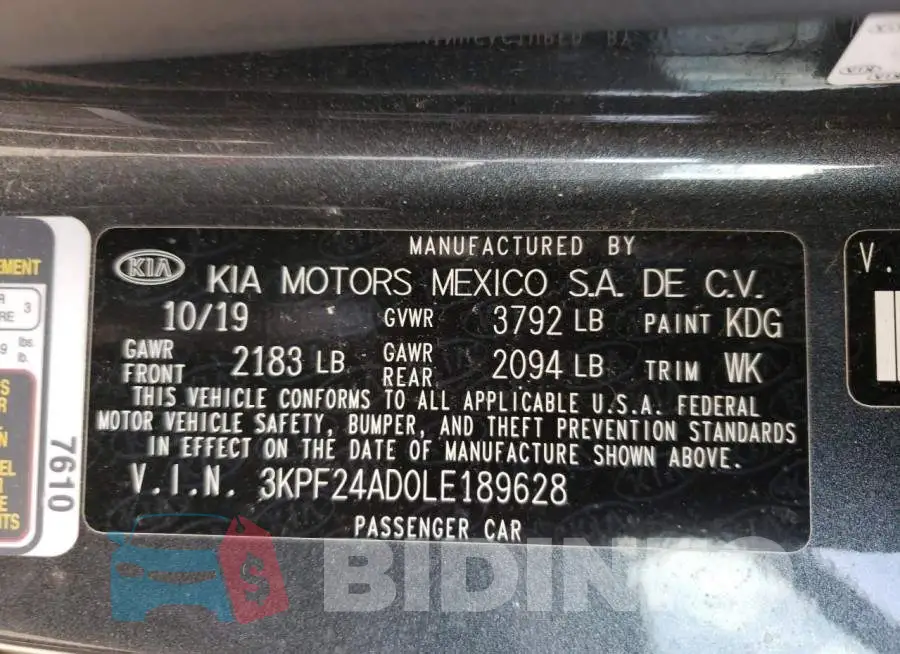 3KPF24AD0LE189628 Photo# 10