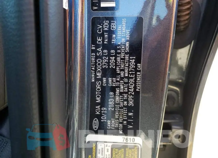 3KPF24AD9LE179941 Photo# 10